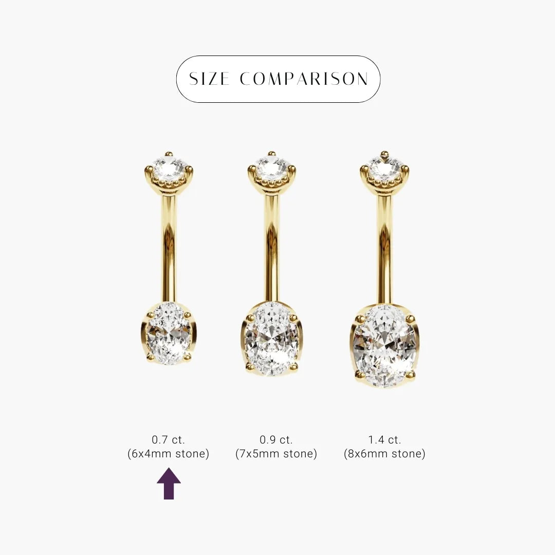 La Femme Oval 0.7 ct. Diamond Belly Ring