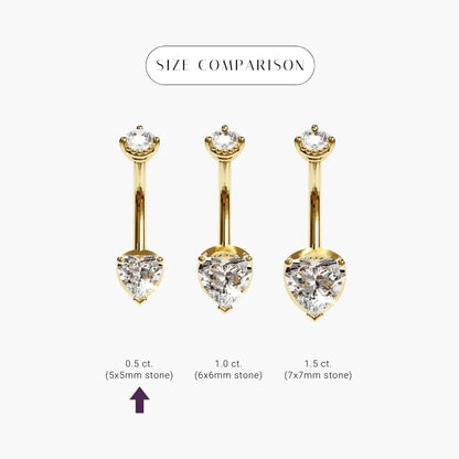 La Femme Heart 0.5 ct. Diamond Belly Ring