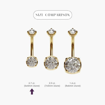 La Femme Orb 0.8 ct. Diamond Belly Ring