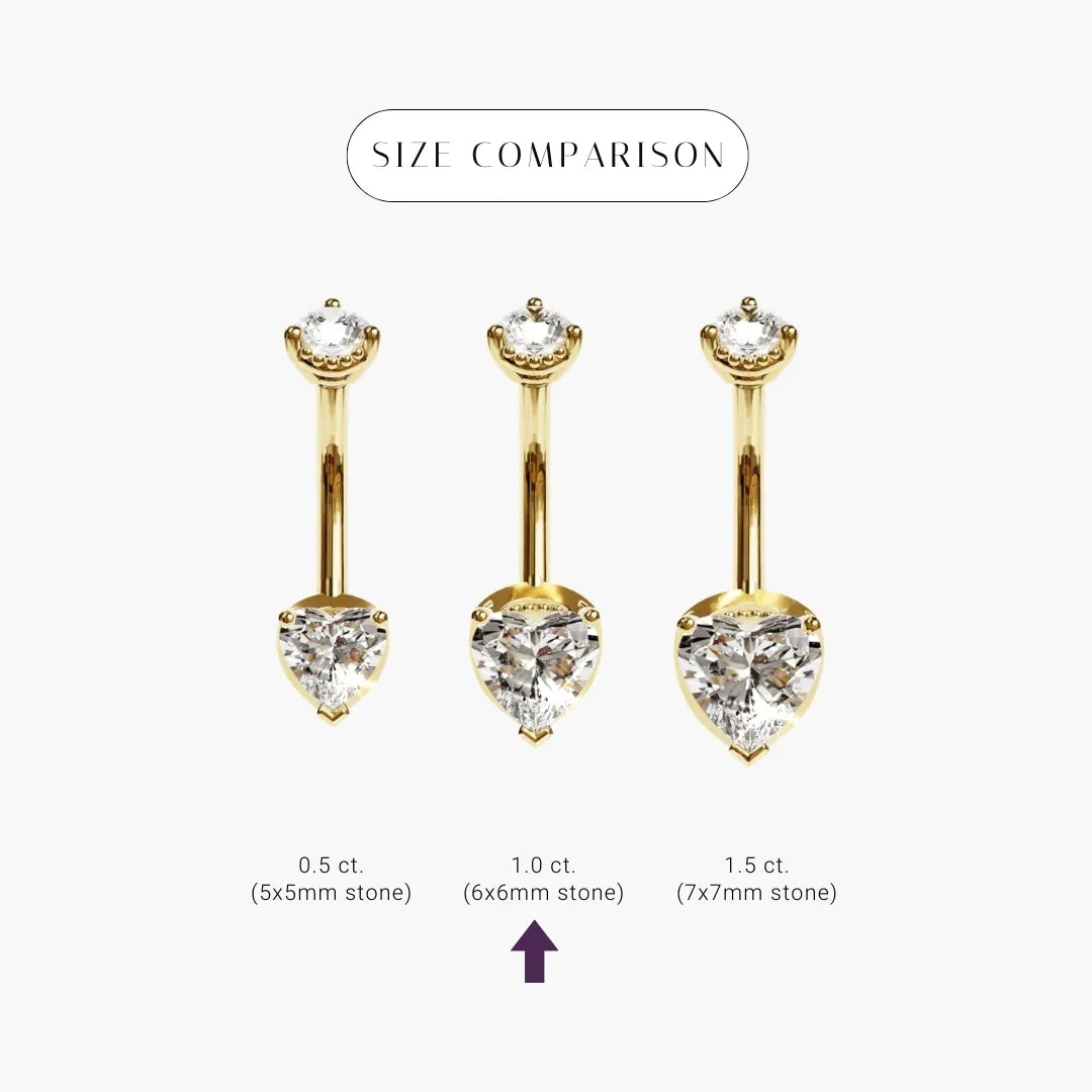 La Femme Heart 1.0 ct. Diamond Belly Ring