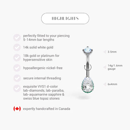 La Femme Siren Halo 0.5ct Pavé White Gold