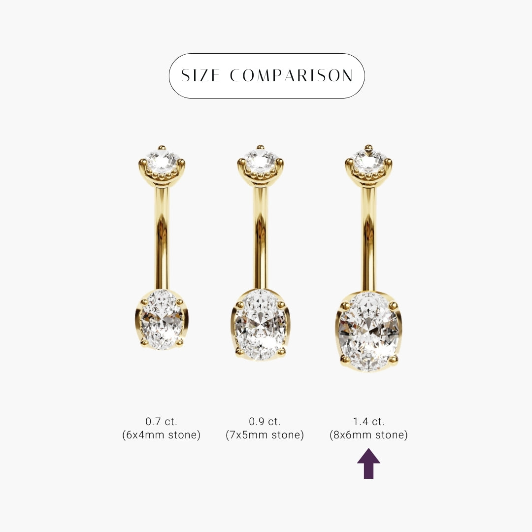 La Femme Oval 1.4 ct. Diamond Belly Ring