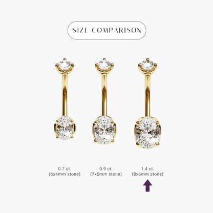 La Femme Oval 1.4 ct. Diamond Belly Ring