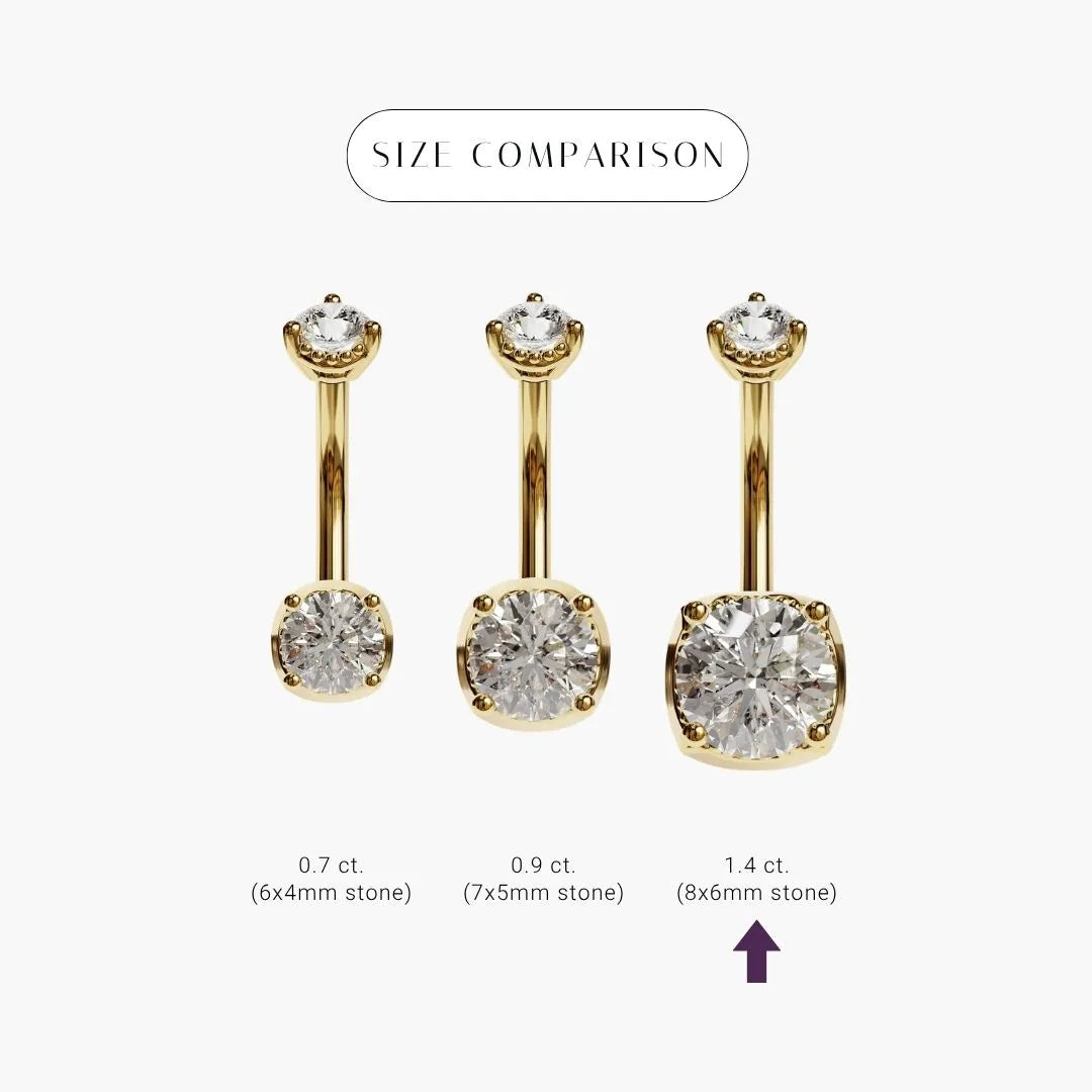 La Femme Orb 1.5 ct. Diamond Belly Ring