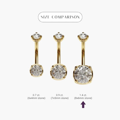 La Femme Orb 1.5 ct. Diamond Belly Ring