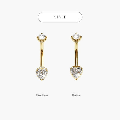 La Femme Heart 0.5 ct. Diamond Belly Ring