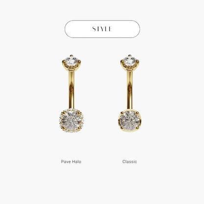 La Femme Orb Pavé 0.8 ct. Diamond Belly Ring