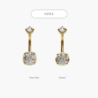 La Femme Orb Pavé 1.1 ct. Diamond Belly Ring