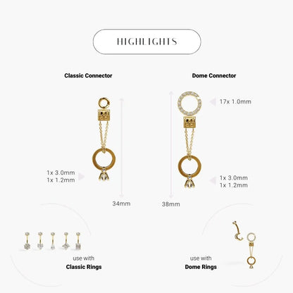 Marry Me Charm Yellow & Rose Gold