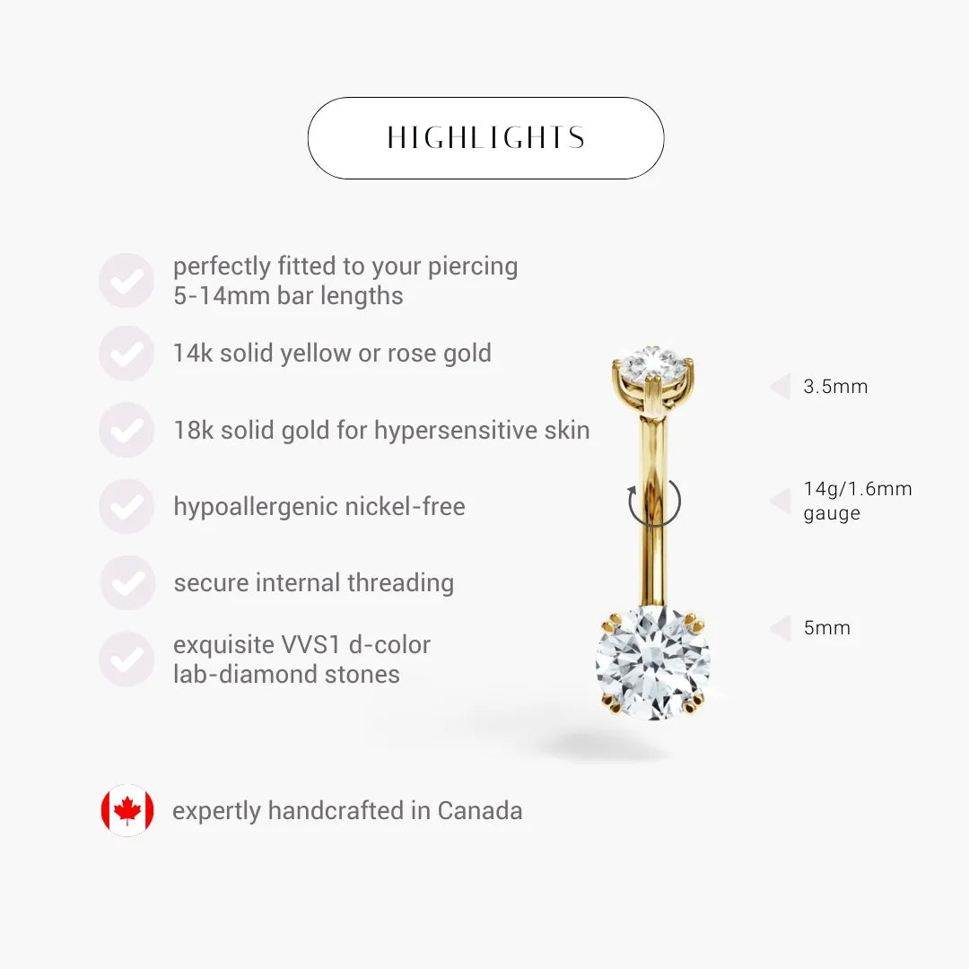 La Seule 0.8 ct. Diamond Belly Ring