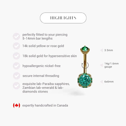 La Femme Siren Call 1.1 ct. Belly Ring