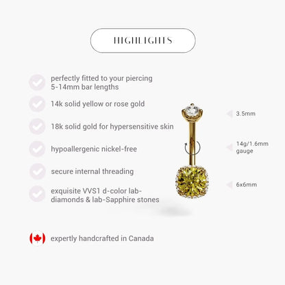 La Femme Honey 1.1 ct. Belly Ring