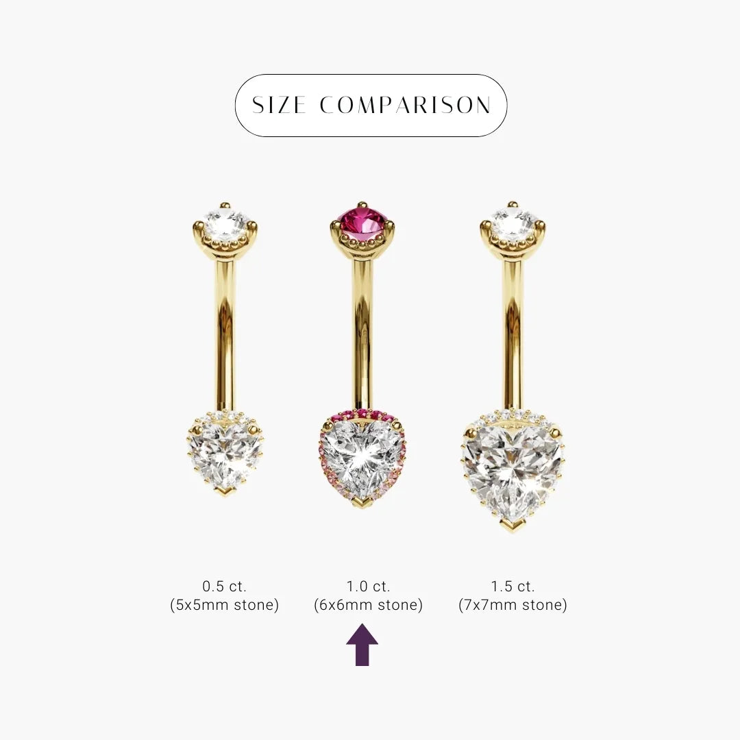 La Femme Blush Halo Pavé 1.0 ct. Belly Ring