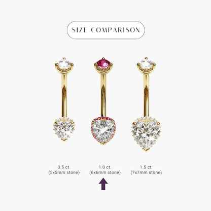 La Femme Blush Halo Pavé 1.0 ct. Belly Ring