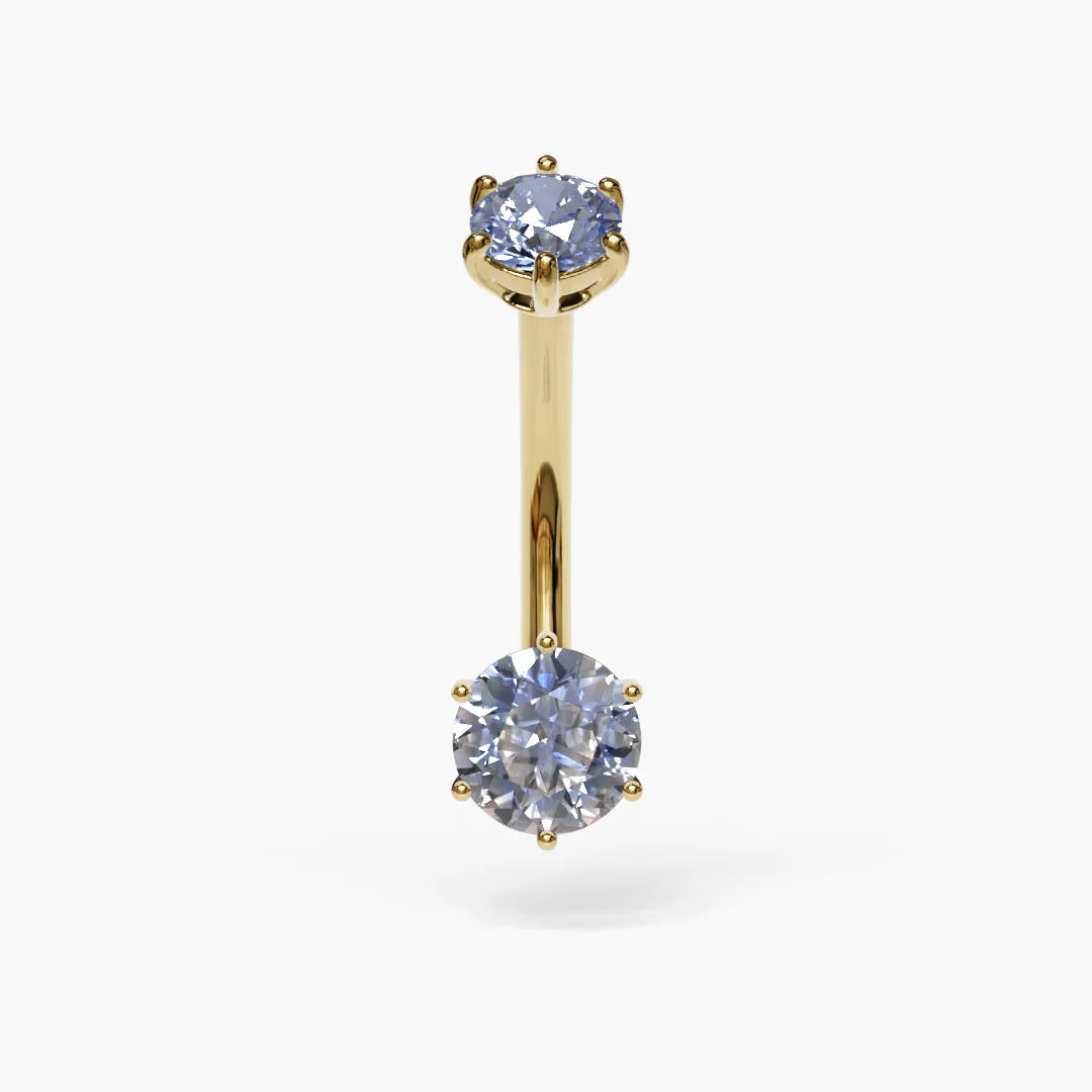 Frostbite 0.8 ct. Moissanite Belly Ring