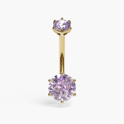 Purple Rain 1.5 ct. Moissanite Belly Ring