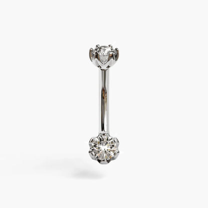 Orchid 0.6 ct. Diamond Belly Ring White Gold