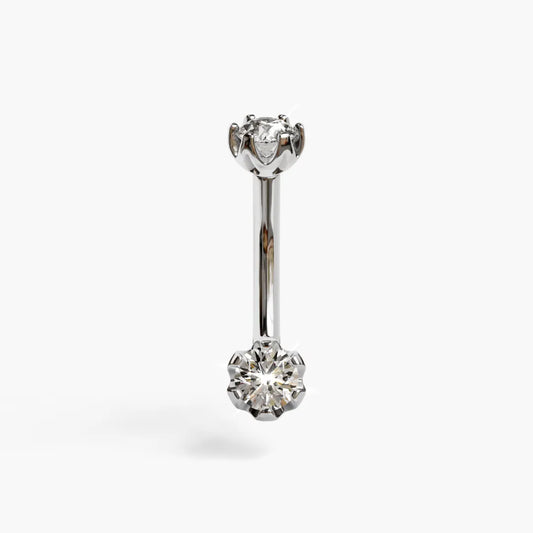 Orchid 0.3 ct. Moissanite Belly Ring White Gold