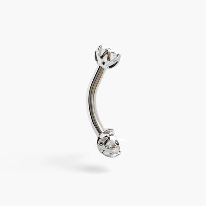 Orchid 0.6 ct. Diamond Belly Ring White Gold