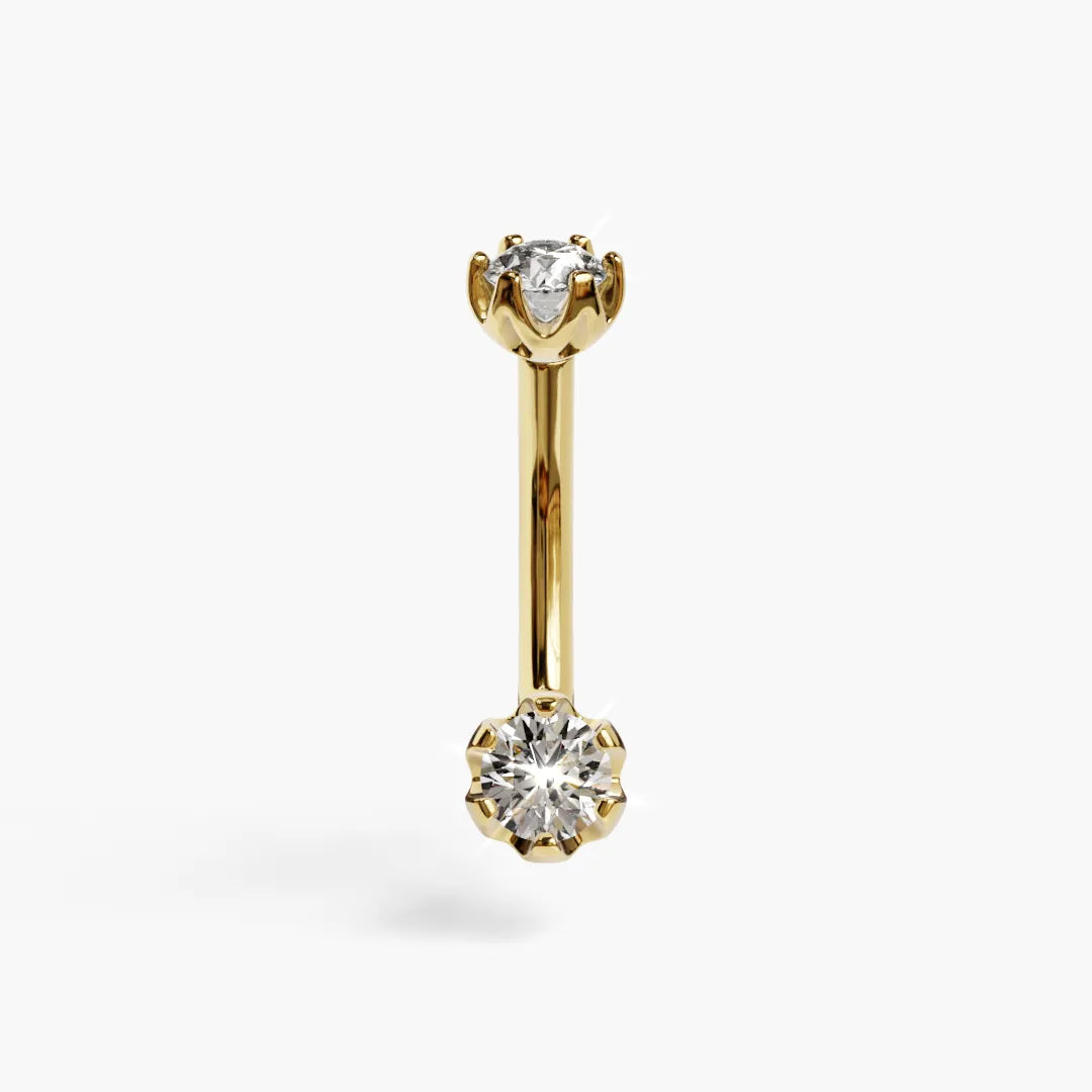 Orchid 0.3 ct. Moissanite Belly Ring