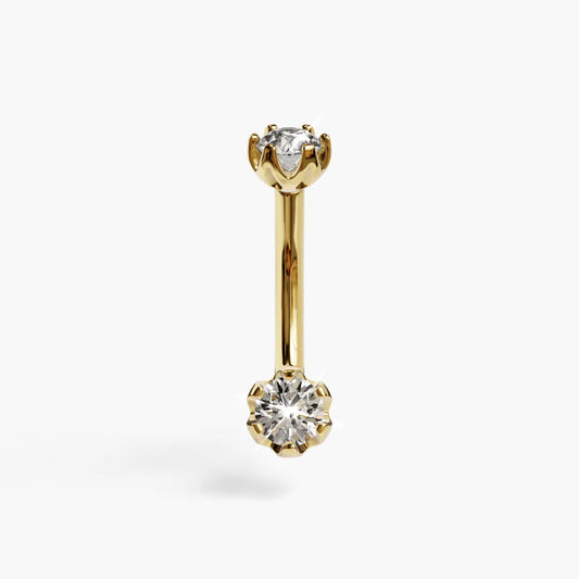 Orchid 0.6 ct. Moissanite Belly Ring