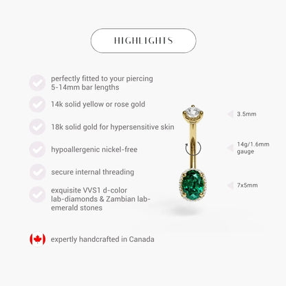 La Femme Envy Pavé 0.9 ct. Belly Ring