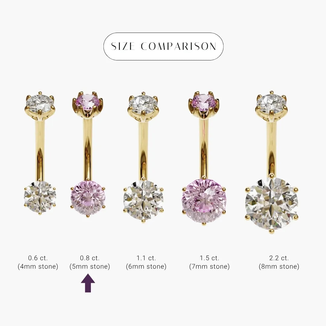 Cosmopolitan 0.8 ct. Sapphire Belly Ring