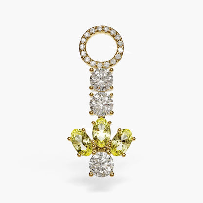 Angel Dome Yellow Moissanite Belly Ring