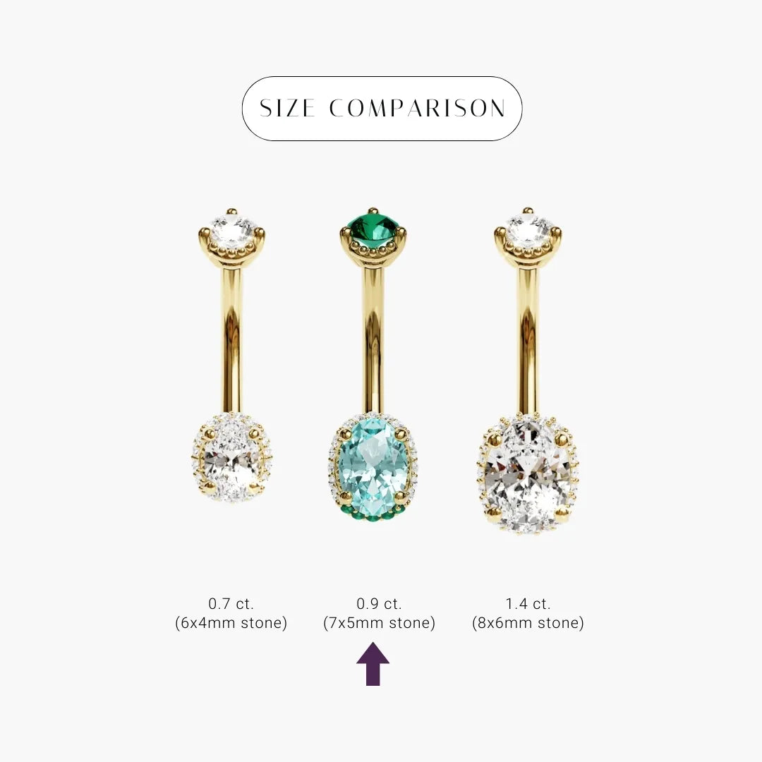 La Femme Azure Pavé 0.9 ct. Belly Ring