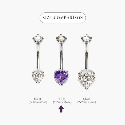 La Femme Royale Pavé 1.0 ct. Belly Ring White Gold