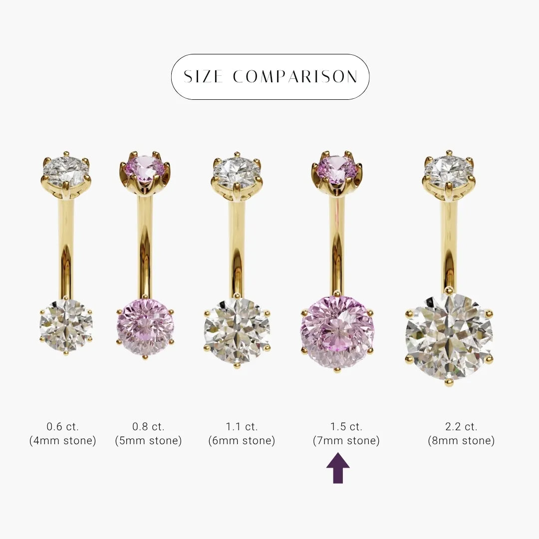 Cosmopolitan 1.5 ct. Sapphire Belly Ring