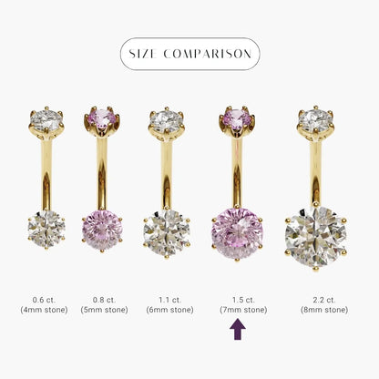 Cosmopolitan 1.5 ct. Sapphire Belly Ring