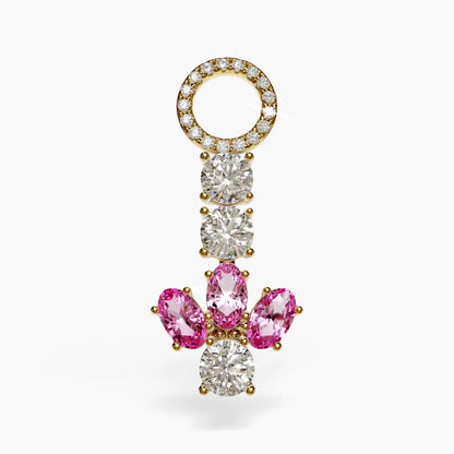 Angel Dome Pink Moissanite Belly Ring