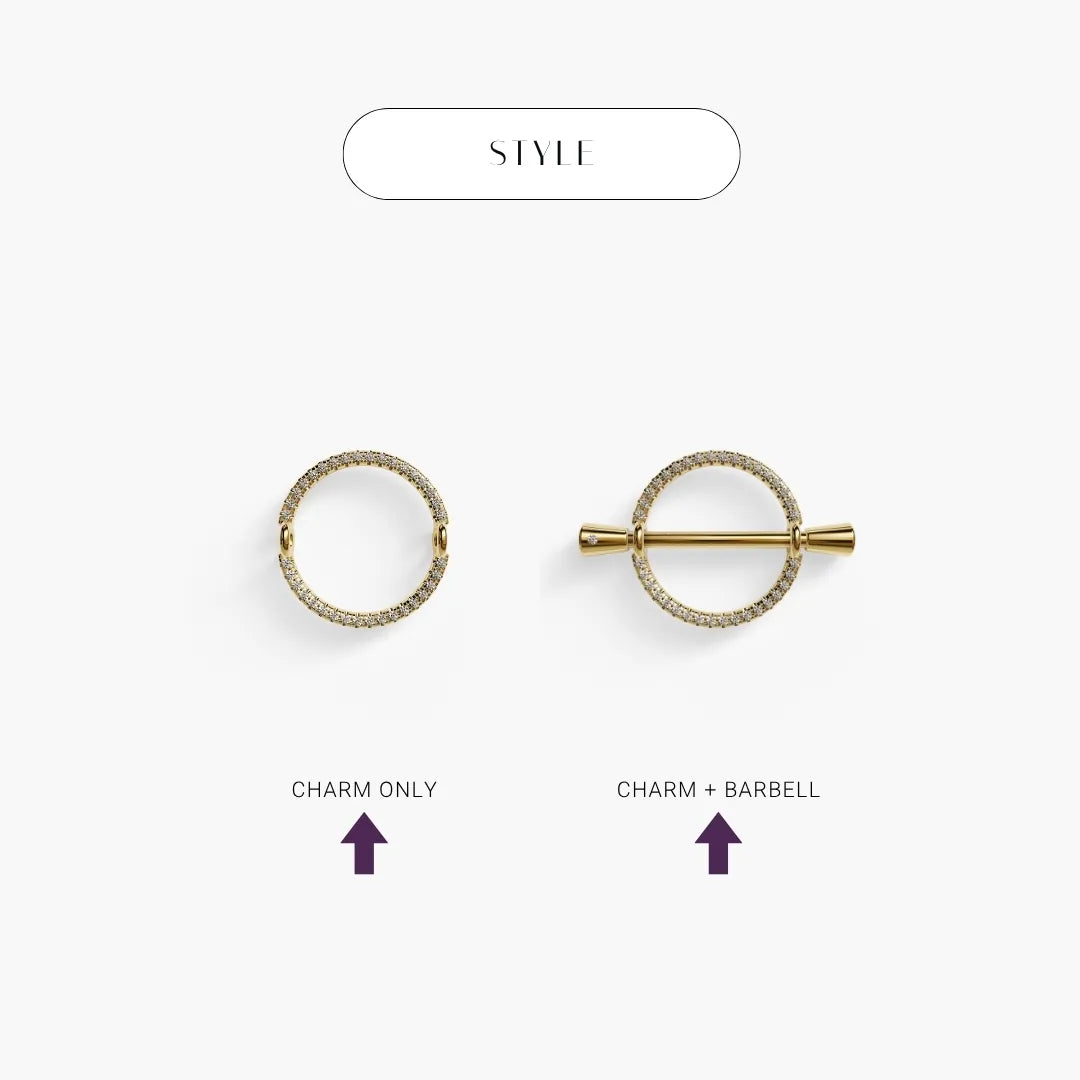 La Lune Pavé Nipple Barbell