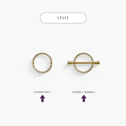 La Lune Pavé Nipple Barbell
