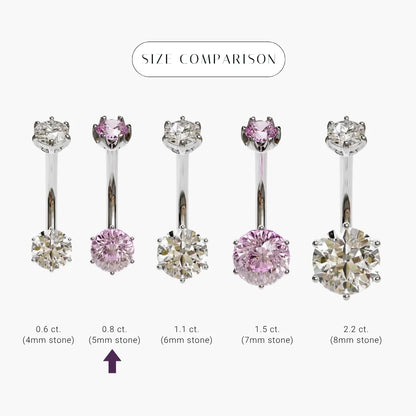 Cosmopolitan 0.8 ct. Sapphire Belly Ring White Gold