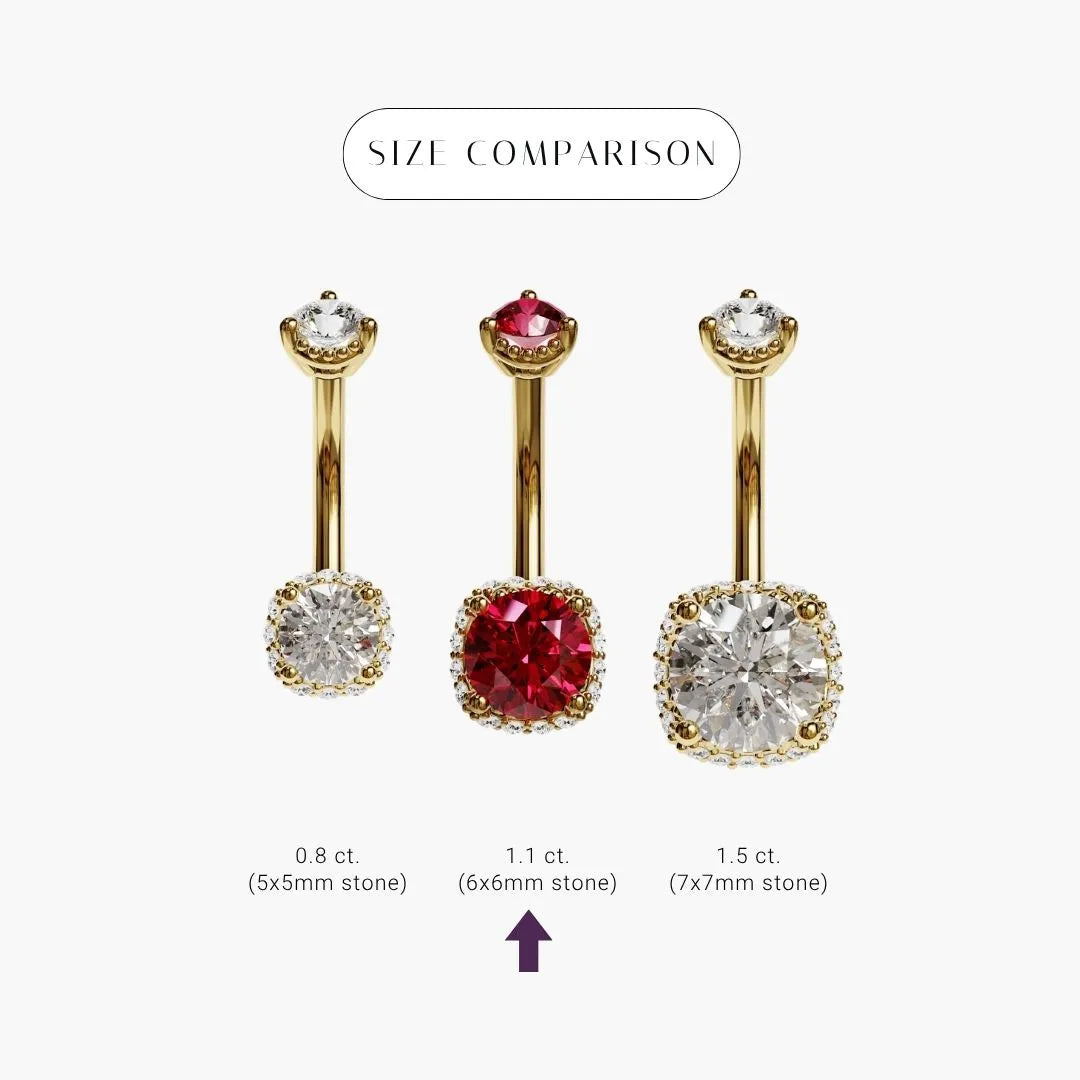 La Femme Cherry 1.1 ct. Belly Ring
