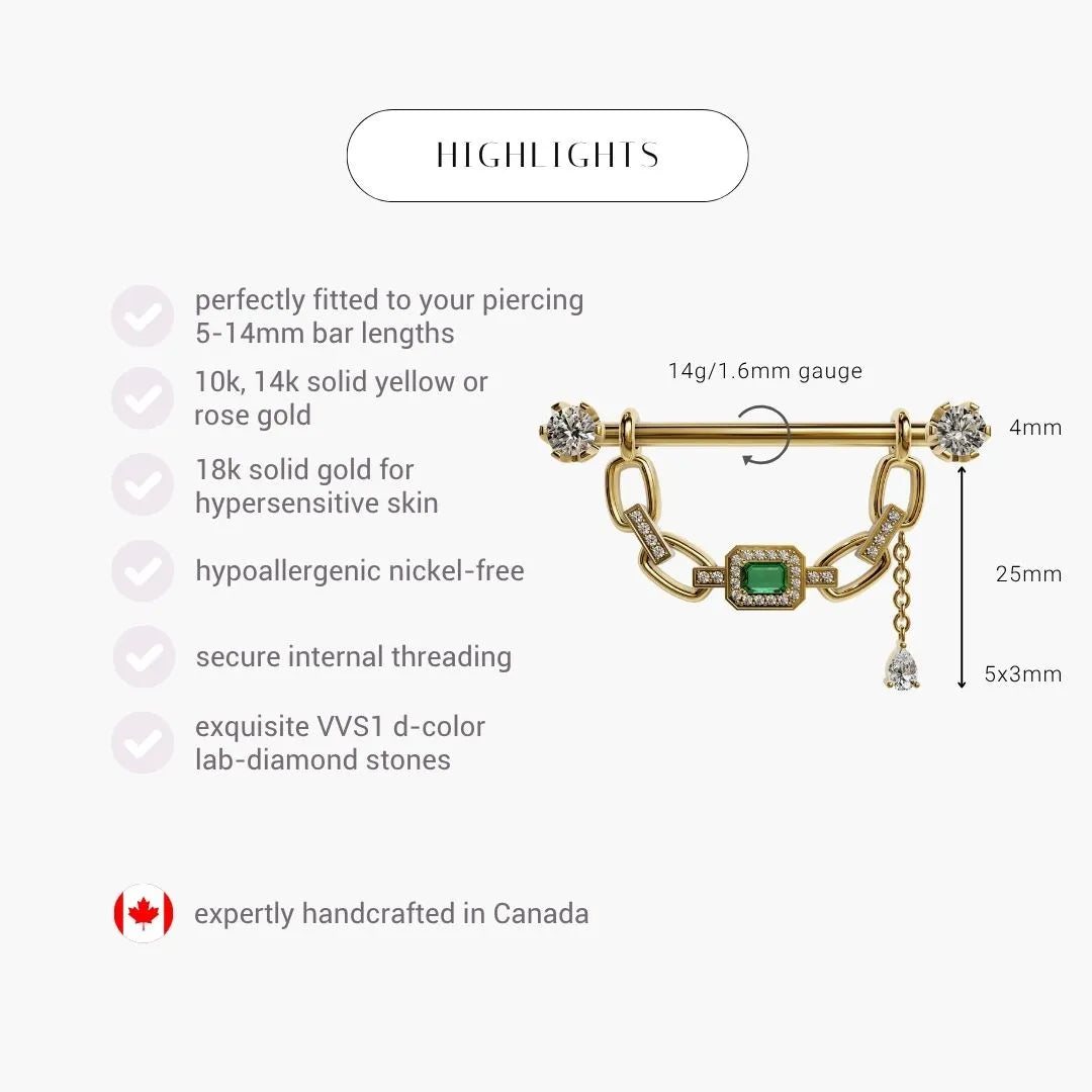 Lock & Key Nipple Barbell