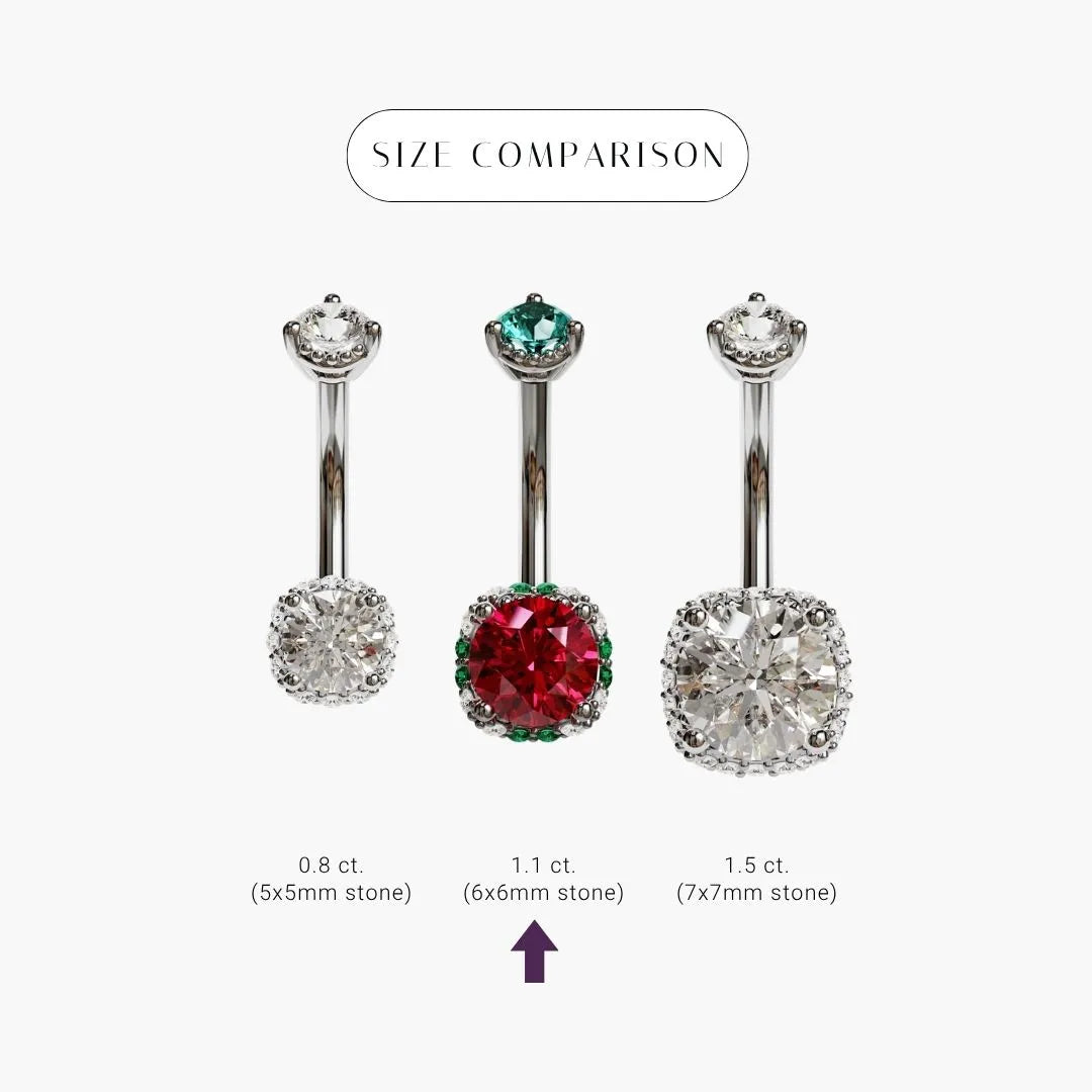 La Femme Dolce Vita 1.1 ct. Belly Ring White Gold