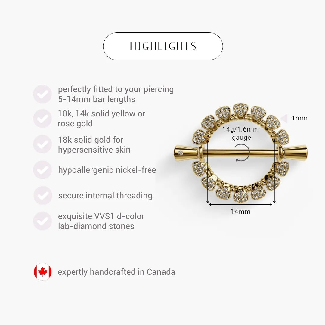 Wildflower Nipple Barbell