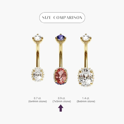 La Femme Ember Pavé 0.9 ct. Belly Ring