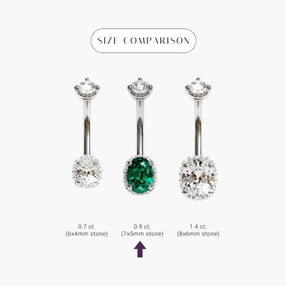 La Femme Envy Pavé 0.9 ct. Belly Ring White Gold