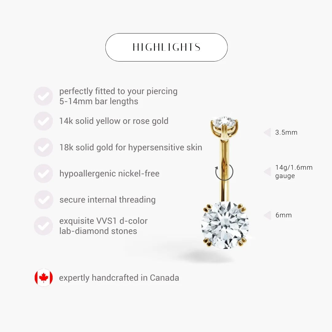 La Seule 1.1 ct. Diamond Belly Ring