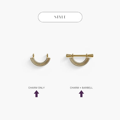 La Lune Double Arc Nipple Barbell