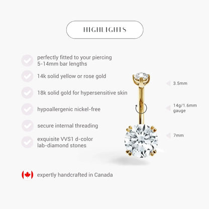 La Seule 1.5 ct. Diamond Belly Ring