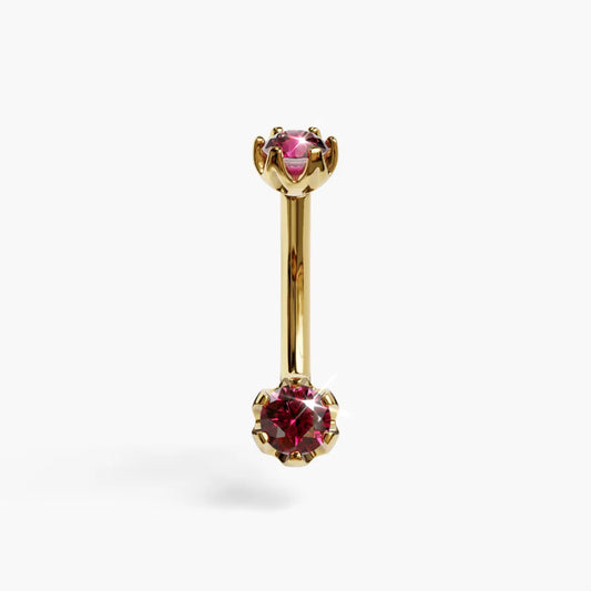 Orchid Birthstone Belly Ring