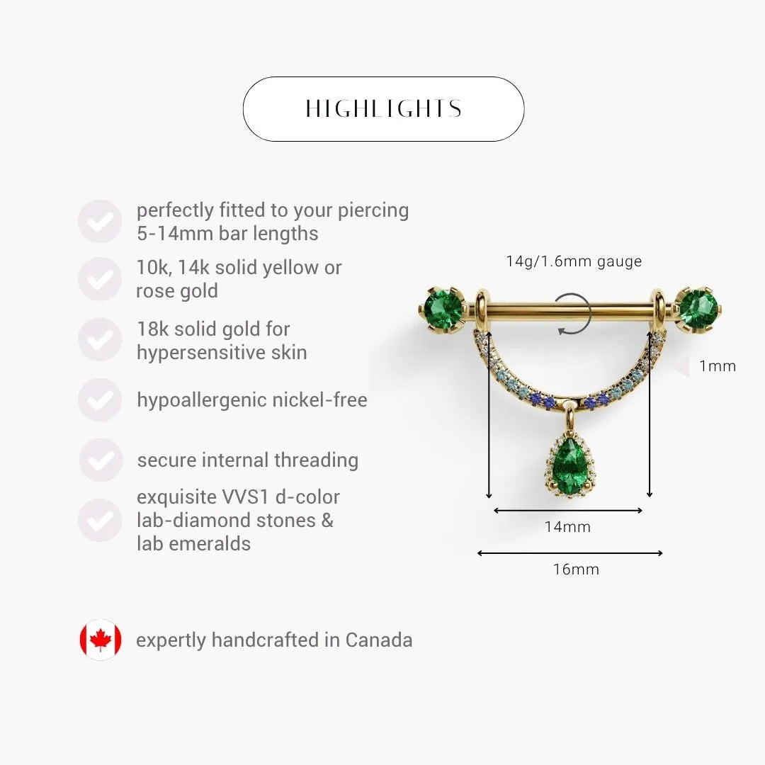 La Lune Reine Envy Nipple Barbell