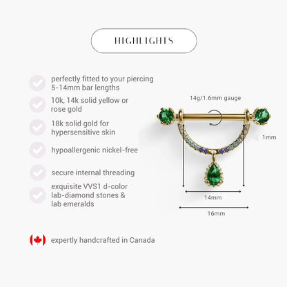 La Lune Reine Envy Nipple Barbell