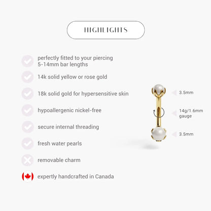 Pearl Orchid Belly Ring