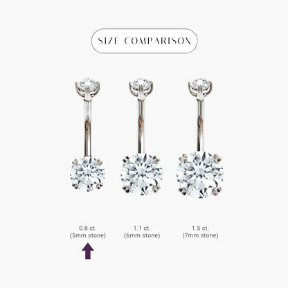 La Seule 0.8 ct. Diamond Belly Ring White Gold